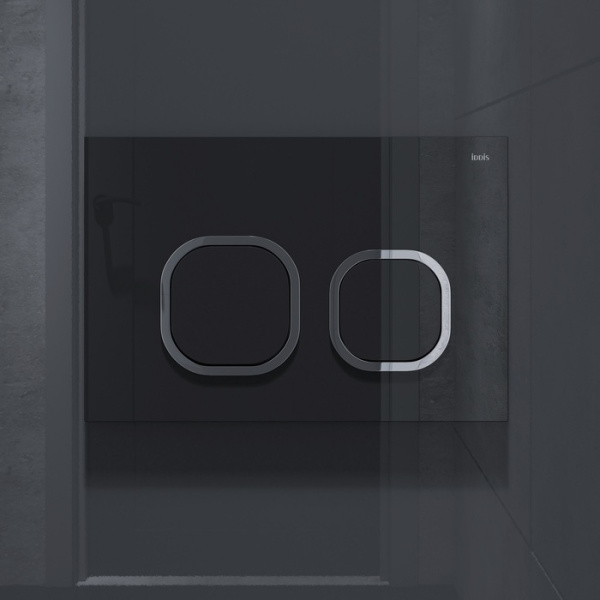 Клавиша смыва IDDIS чёрная Uniglass 001 (UNG01BCi77)